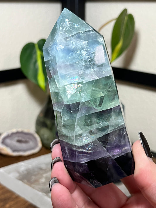 fluorite crystal tower rainbows Shuga Gems gift idea