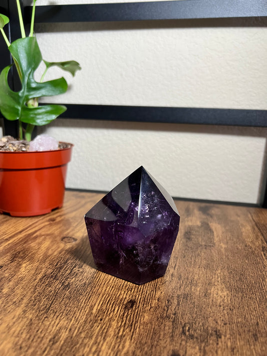 amethyst free form point tower crystal Shuga Gems gift