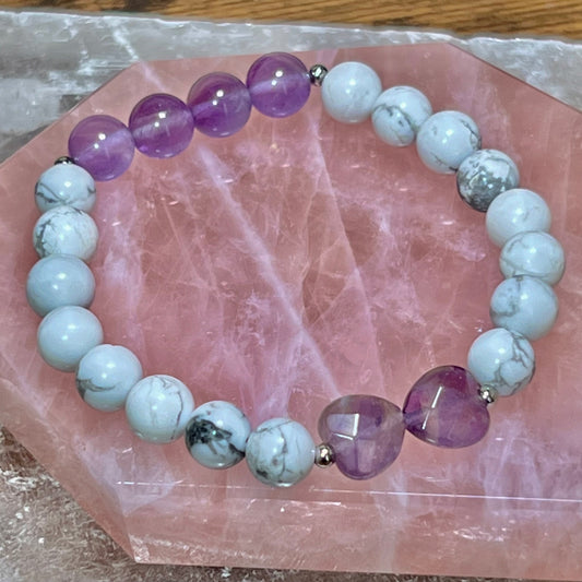 Shuga Gems Shuga Company crystal bead bracelet amethyst howlite